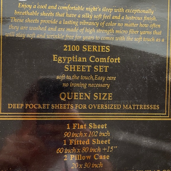 Queen size bed sheets set, New, deep pocket,4PCS,turquoise color - Picture 4 of 4